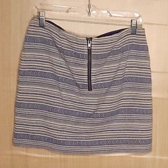 Gap Blue White Cotton Striped Southwestern Boho Skirt 6 - Picture 2 of 5